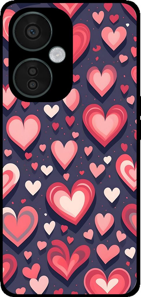 Smartphonica Telefon Fall geeignet für OnePlus Nord CE 3 mit Herzen Impressum - TPU Backcover Fall mit Herz-Design