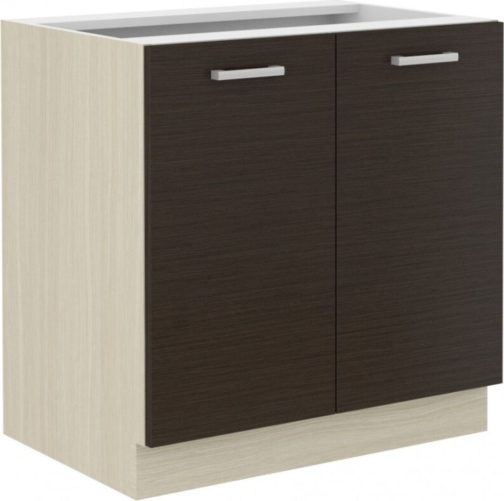 Waschbeckenunterschrank CHRYSI – Breite 80 cm, Eiche Ferrara / Legano dunkel