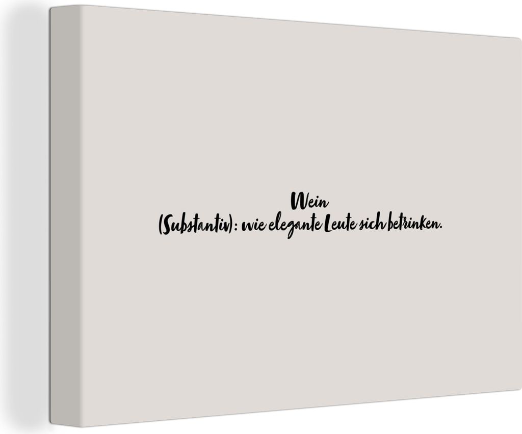 OneMillionCanvasses - Leinwandbilder - 150x100 cm, Sprichwörter - Wein - Zitate - Wörterbuch - Weindefinition, Wandbilder Kunstdruck Wanddekora...