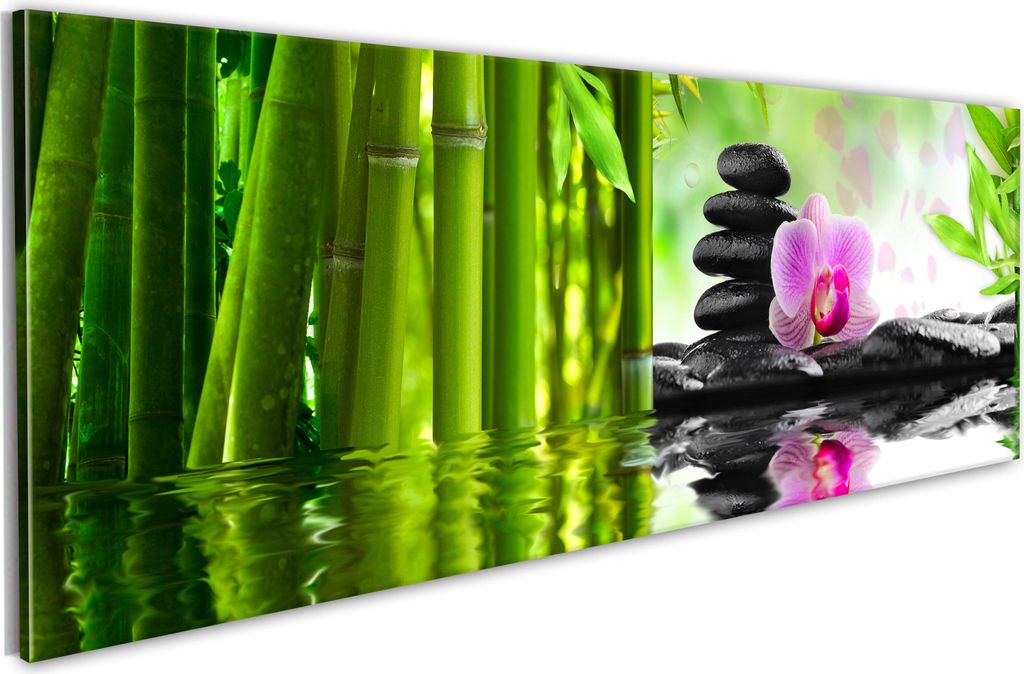 Modernes Wandbild 030210-115 (120x40) - 1 Teilig Bilder Fotografie auf Vlies Leinwand Foto Bild Dekoration Wand Bilder Kunstdruck Blumen