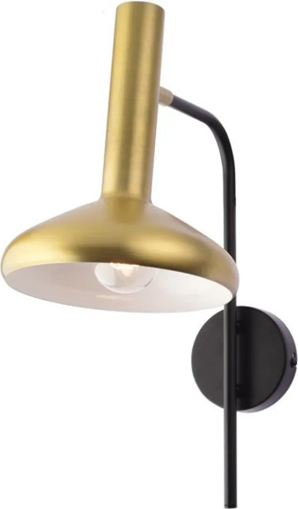 Applique murale ACA Lighting Sherlock AR4181W41BB en laiton et noir