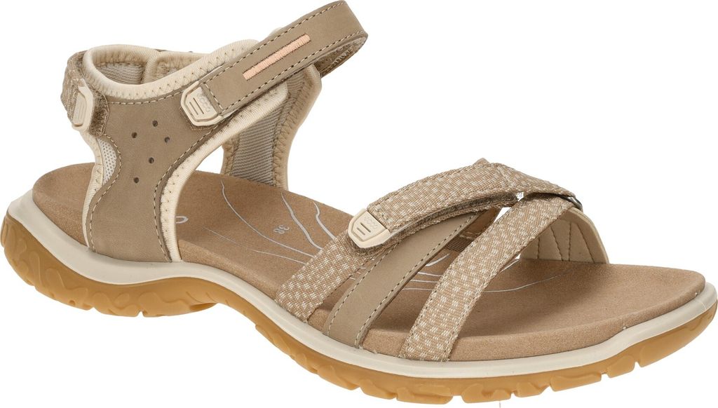 Ecco Sandaletten,Stadtbd.b.25mm o.Fußb in beige, Gr. 43 Produktbild 