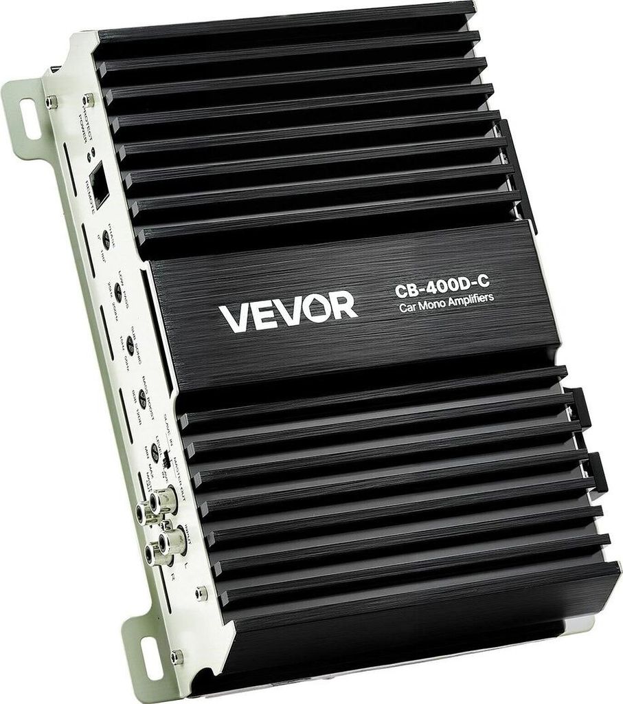 Monoblock Car Amplifier, 400W RMS MAX, 1/2/4 Ohm Stable, 1-Channel Class D Car Audio Amplifier with Remote Subwoofer Level Control, Low Pass Filter...