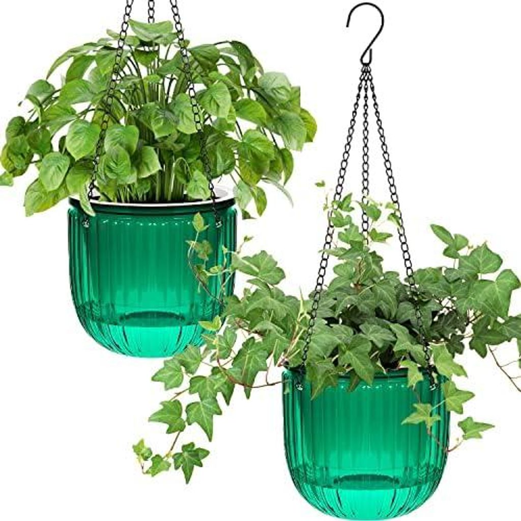 2er Set Selbstbewässernd Blumenampel Hängeampel Blumentopf Produktbild 