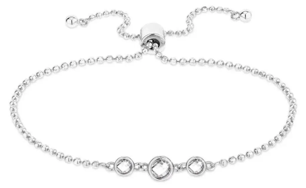 Bracelet argent zirconium Tiny Glimmer TJ-0606-B-22 - Bijou élégant