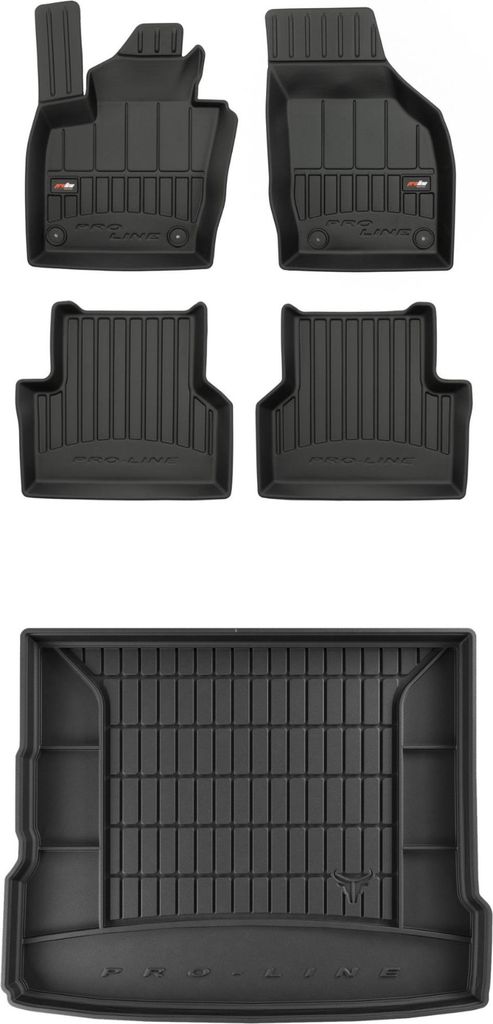 FROGUM Gummimatten Auto Fußmatten + Kofferraummatte für Audi Q3 I 2011-2018
