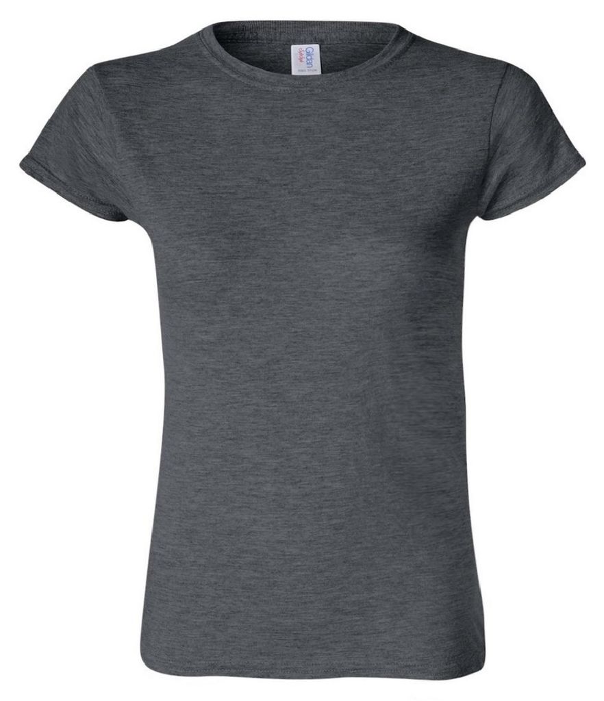Gildan Damen Soft Style Kurzarm T-Shirt FK395 (M) (Dunkelgrau meliert)