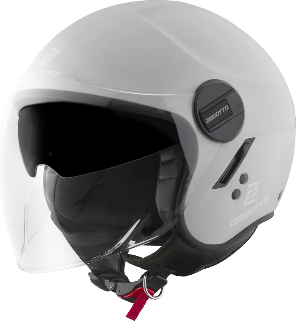 Casque Moto Jet Bogotto H595-1 SPN Argenté Mat Confort et Sécurité M