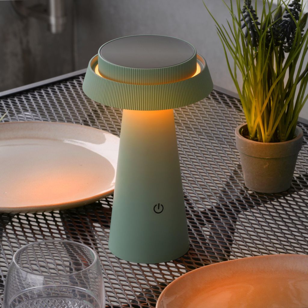 esotec Solar Sensor Campingleuchte Tischlampe bernstein Sissi 23, USB 102924