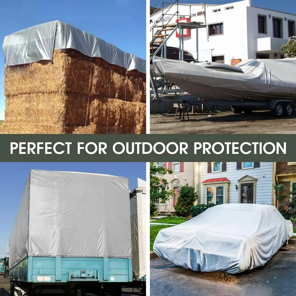 Bâche imperméable 180g/m² résistante aux intempéries et UV - 3x5m Verte