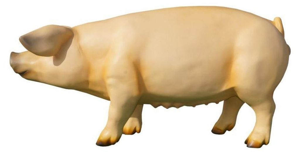 Design Schwein Figur Garten Statue Skulptur Figuren Skulpturen Dekoration c838