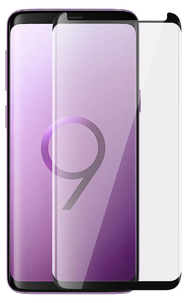 pellicola protettiva in vetro temperato 9H per Samsung Galaxy S9 Plus - bordo nero