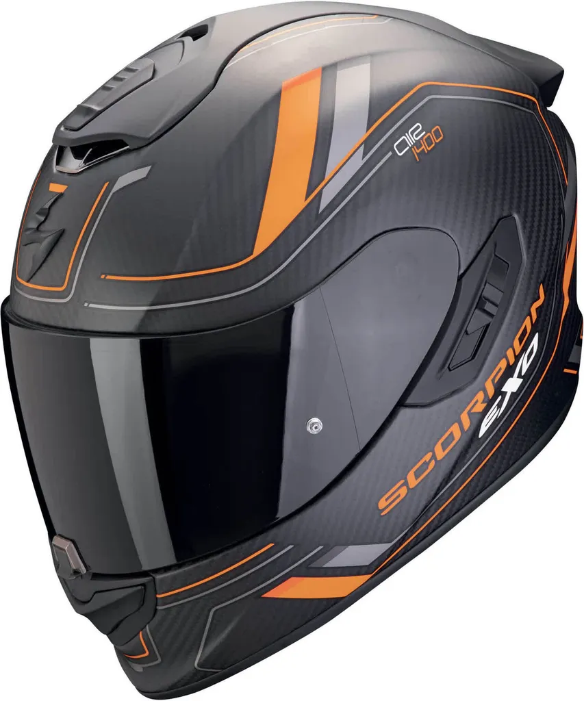Casque Moto Intégral Scorpion Exo-1400 Evo 2 Carbon Air Mirage Orange