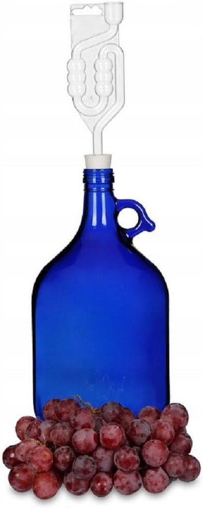 4 x 5L Premium blaue Flasche +STOPFEN +GÄRRÖHRCHEN Produktbild 3