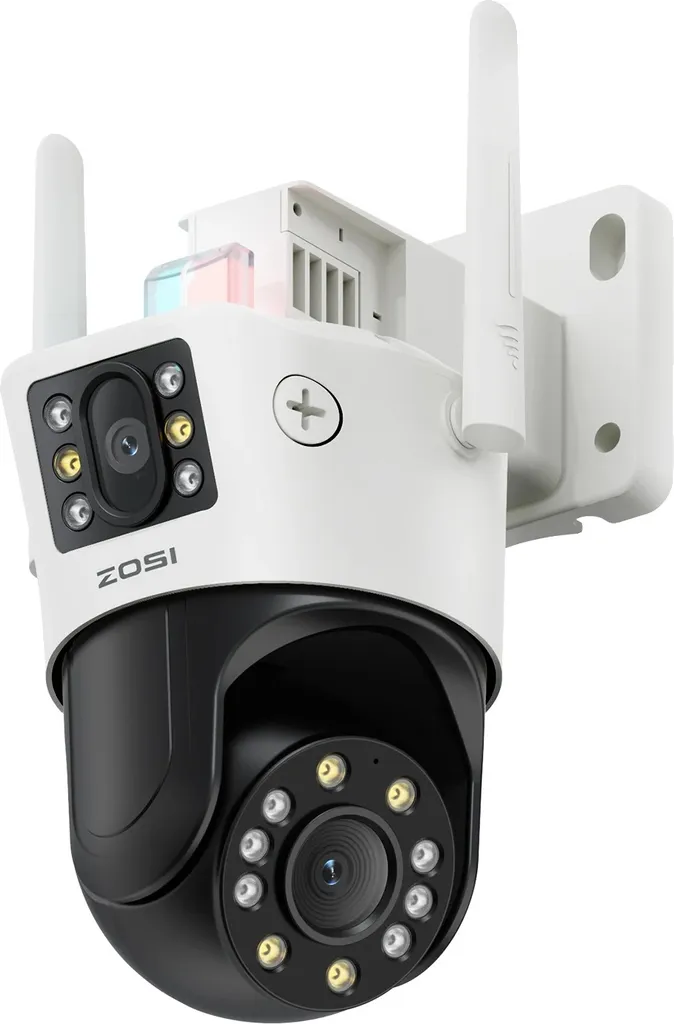 Caméra de surveillance WiFi extérieure PTZ 8MP 4K à double objectif ZOSI