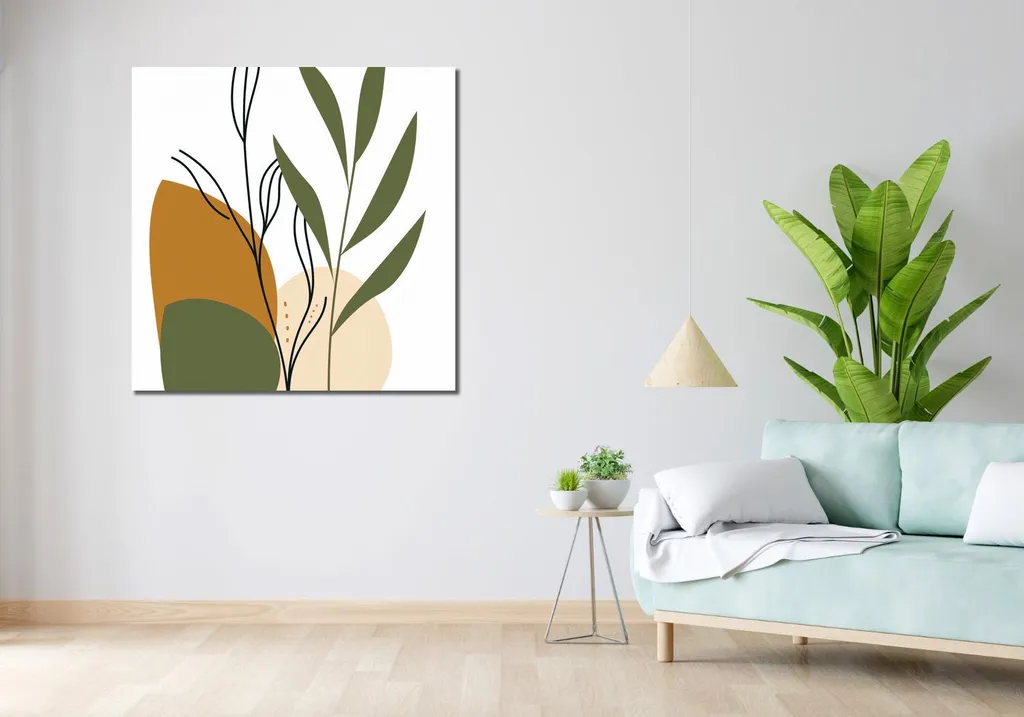 Tableau 100 x 100 cm Faune Subtile : Toile Décorative Format Carré