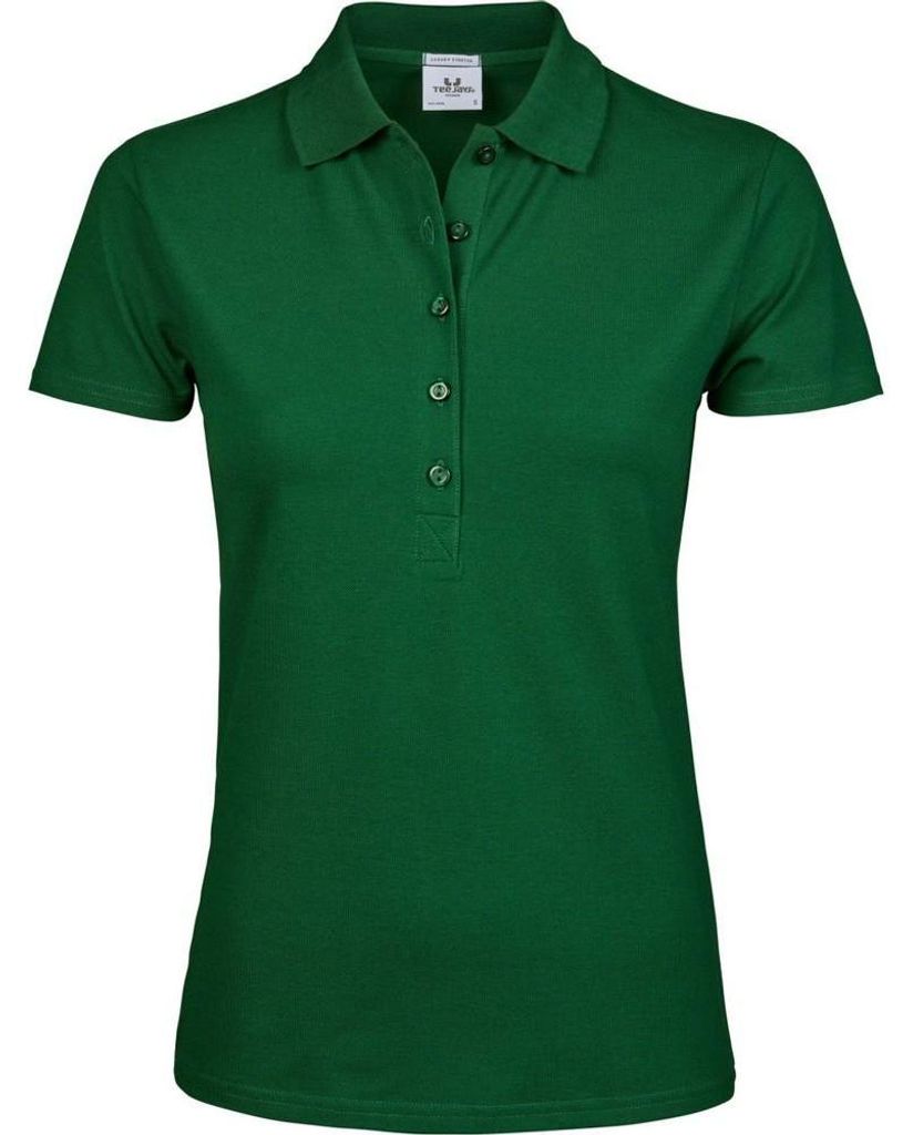 Tee Jays Damen Luxury Stretch Polo-Shirt, Kurzarm FK889 (2XL) (Tannengrün)