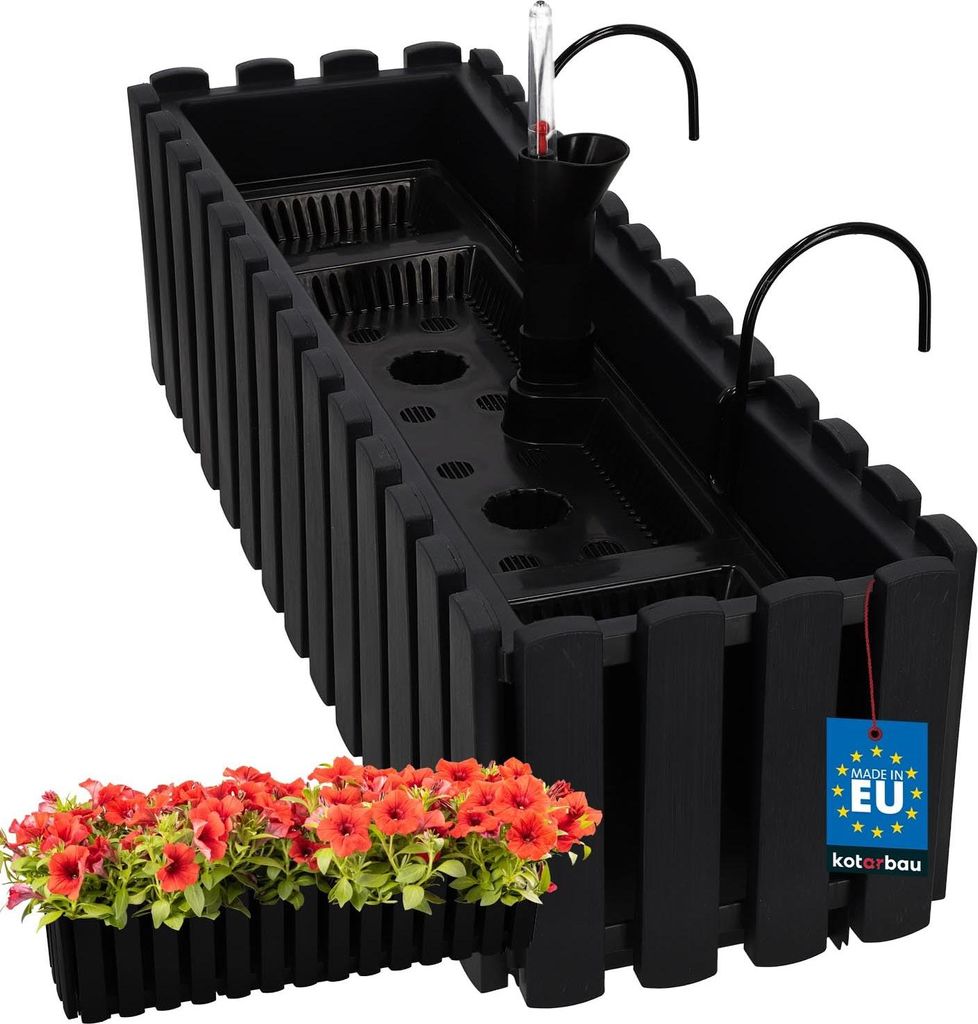 KOTARBAU® Blumenkasten Balkon Blumentopf Selbstbewässernd Produktbild 