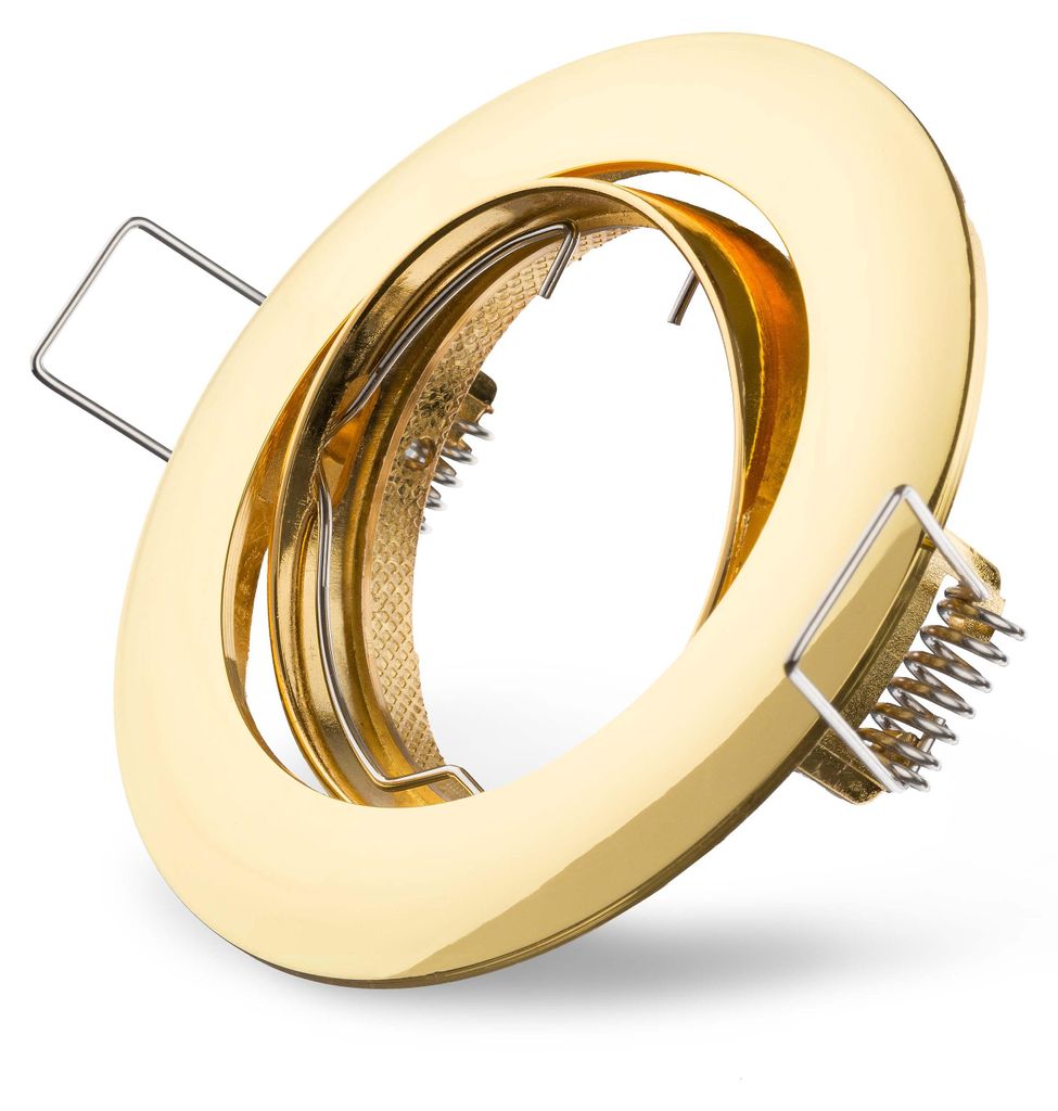 Einbaustrahler Gold rund schwenkbar 68mm max. 50W Produktbild 