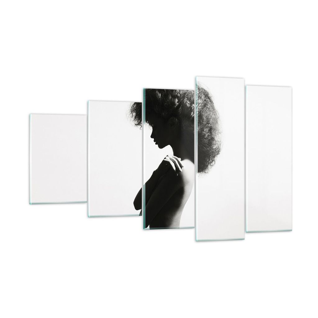 Bilder auf glas - 5 Teile - Frau Nacktheit Körper - 100x60cm - Glasbilder - Wandbilder - Bilder - zum Aufhängen bereit - Wanddekoration aus Glas ...