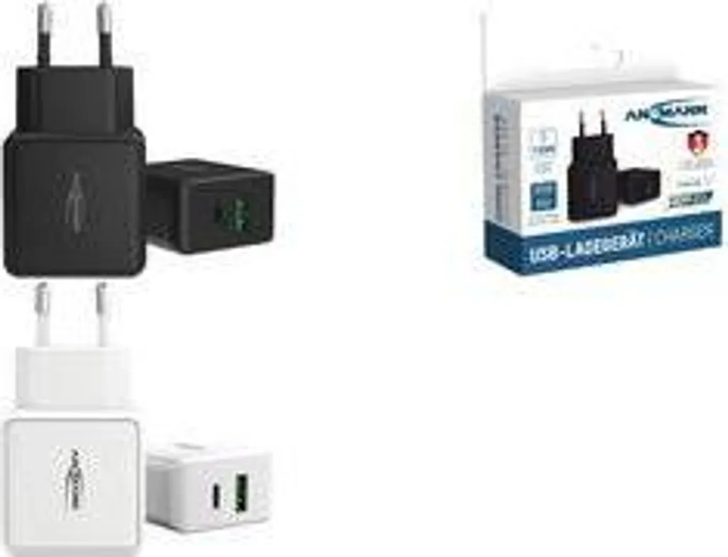 Chargeur Mural Rapide USB-C Ansmann HC218PD pour Smartphone et Tablette