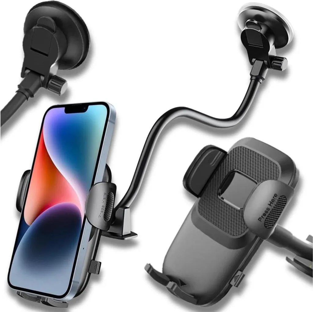 Camerazar Porta Cellulare Auto Elastico Nero Universale Stabile