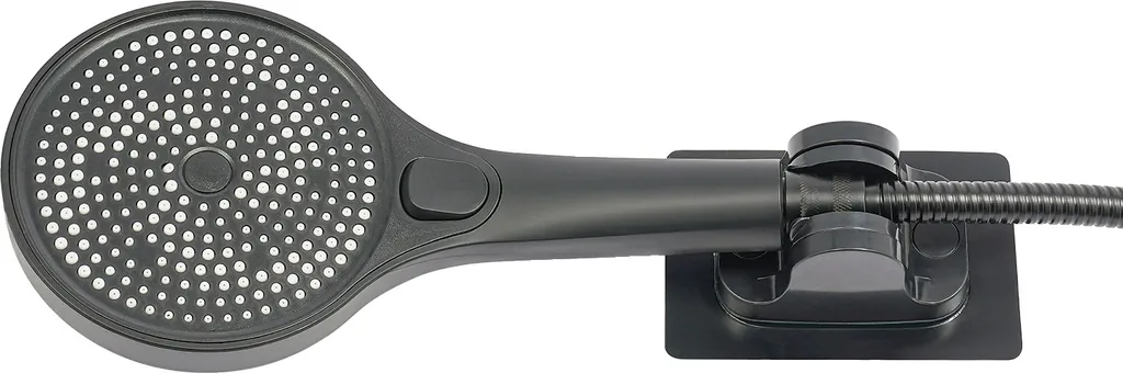 Robinet de douche anticalcaire noir avec jet haute pression réglable