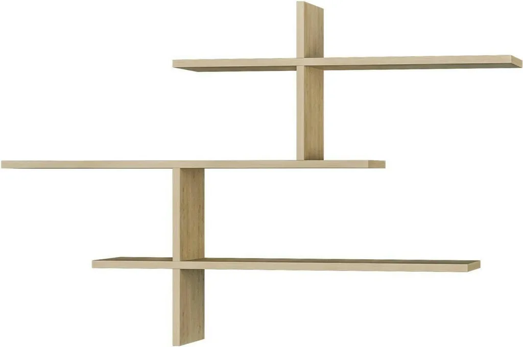 Étagère de Rangement Salon 4 Niveaux Chêne Marron 123x81 cm Antani