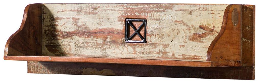 MASSIVMOEBEL24.DE Wandregal Altholz 85x22x24 mehrfarbig Produktbild 