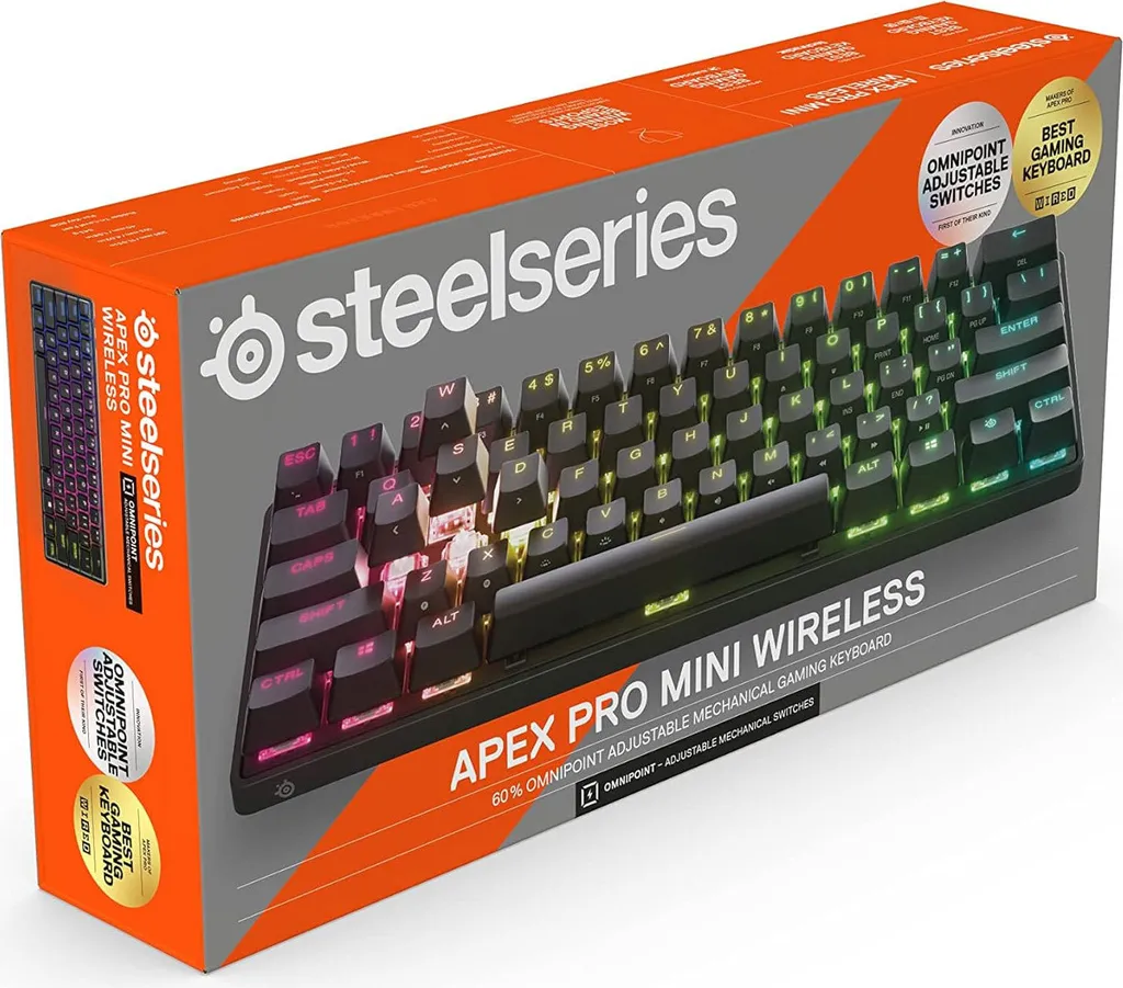 Apex Pro Mini Wireless SteelSeries - Clavier Gaming Compact de Voyage