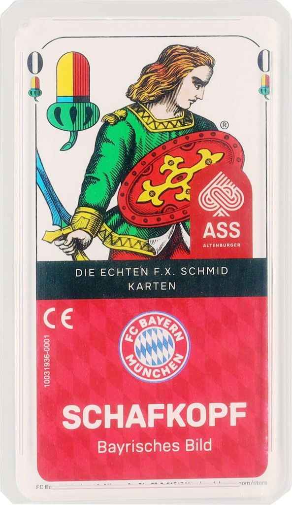 FC Bayern Monaco carte da gioco Schafkopf rosso bianco Immagine del prodotto 