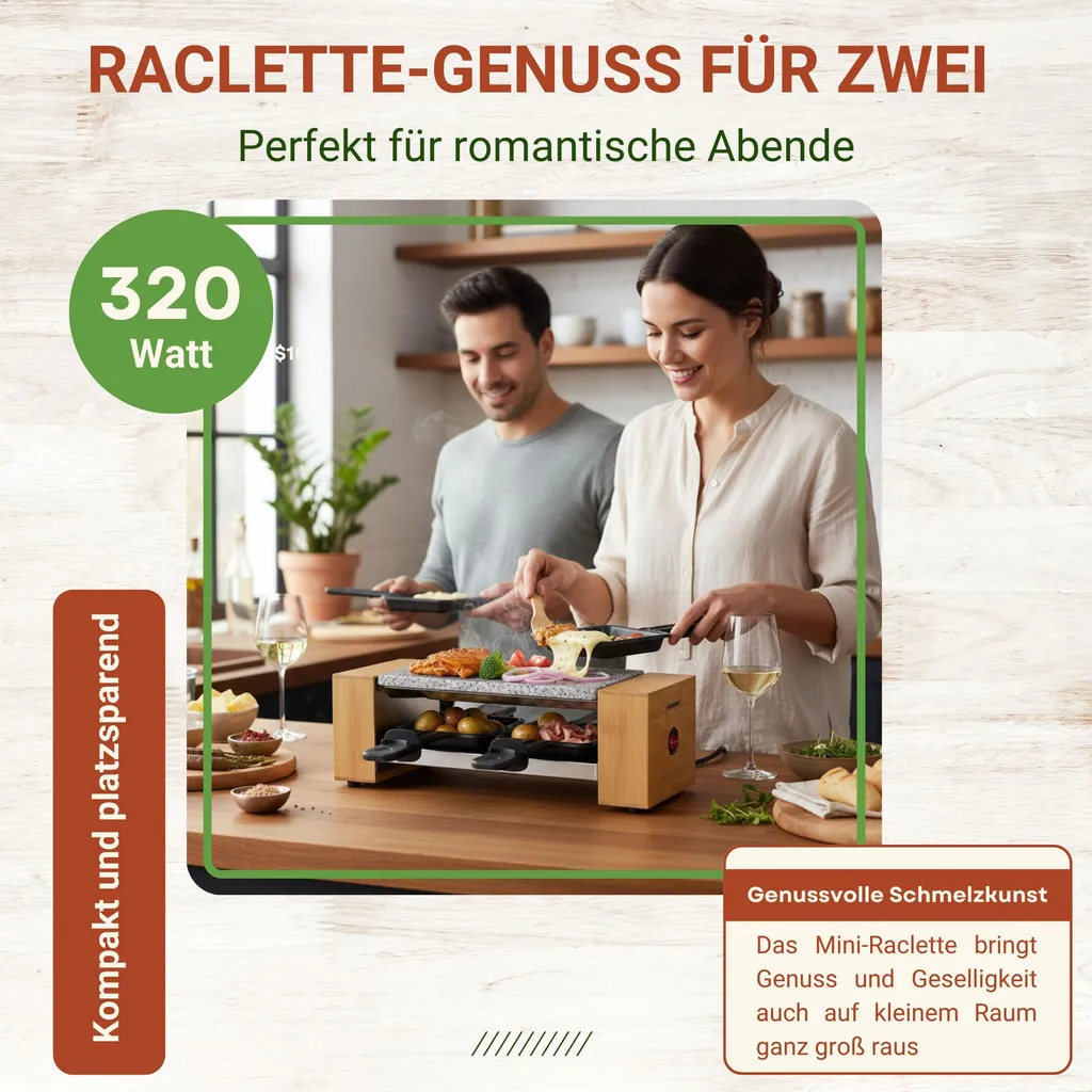 Grill Raclette Compact 2 Personnes avec Surface de Cuisson Modulable - 10