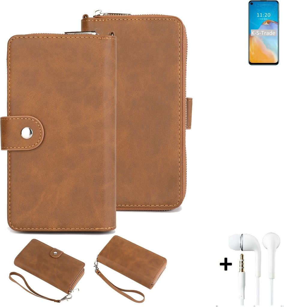 K-S-Trade 2in1 Handyhülle kompatibel mit Coolpad Cool S + Kopfhörer Schutzhülle & Portemonnee Schutzhülle Tasche Handytasche Case Etui Geldbörse