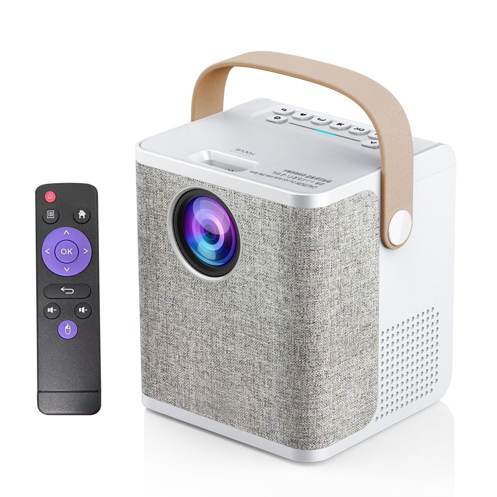 LD01 Tragbarer LCD-LED-Projektor Android 7.1 Heimkino 2.4G / 5G Dualband-WLAN BT4.0 Drahtlose Spiegelung Mediaplayer HD AV USB TF-Karteneingang 3,5...