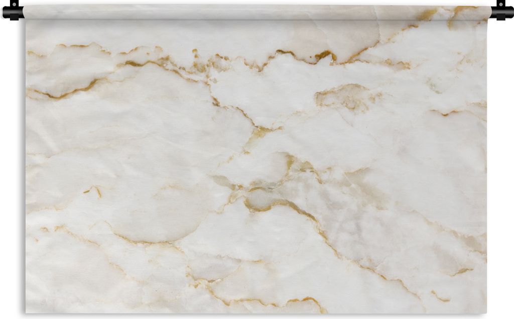 MuchoWow Wandteppich Wandbehang Marmor - Limette - Gold - Luxus - Marmoroptik - Weiß 60x40 cm Tapisserie Dekoration Wandtuch - Wanddekorationen