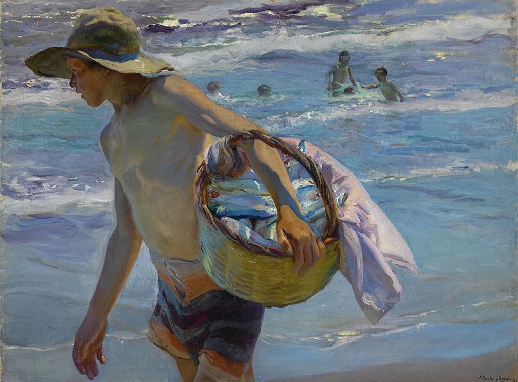 Legendarte - Kunstdruck auf Leinwand - Der Fischer Joaquín Sorolla - Wanddeko, Canvas cm. 60x80