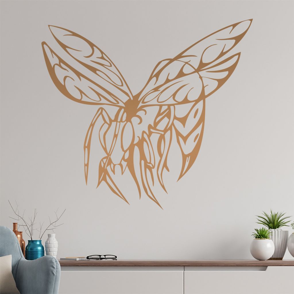 Killer Vespe Wandtattoo in 6 Größen - Wandaufkleber Wall Sticker - Dekoration, Küche, Wohnzimmer, Schlafzimmer, Badezimmer