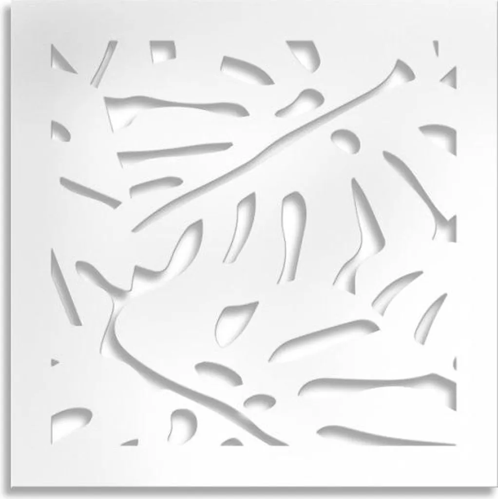 Panneau pour pergola et balcon FILODENDRO blanc en PVC 73x73cm