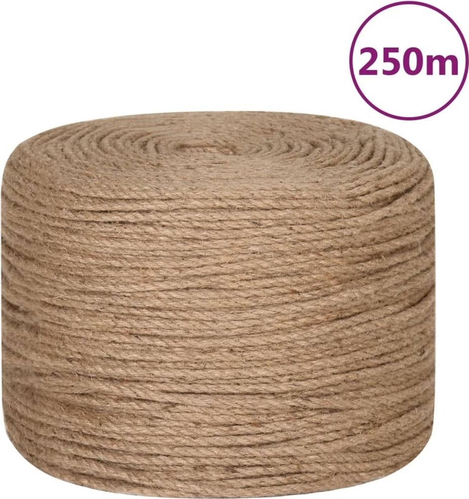vidaXL Juteseil 250 m Länge 8 mm Stärke