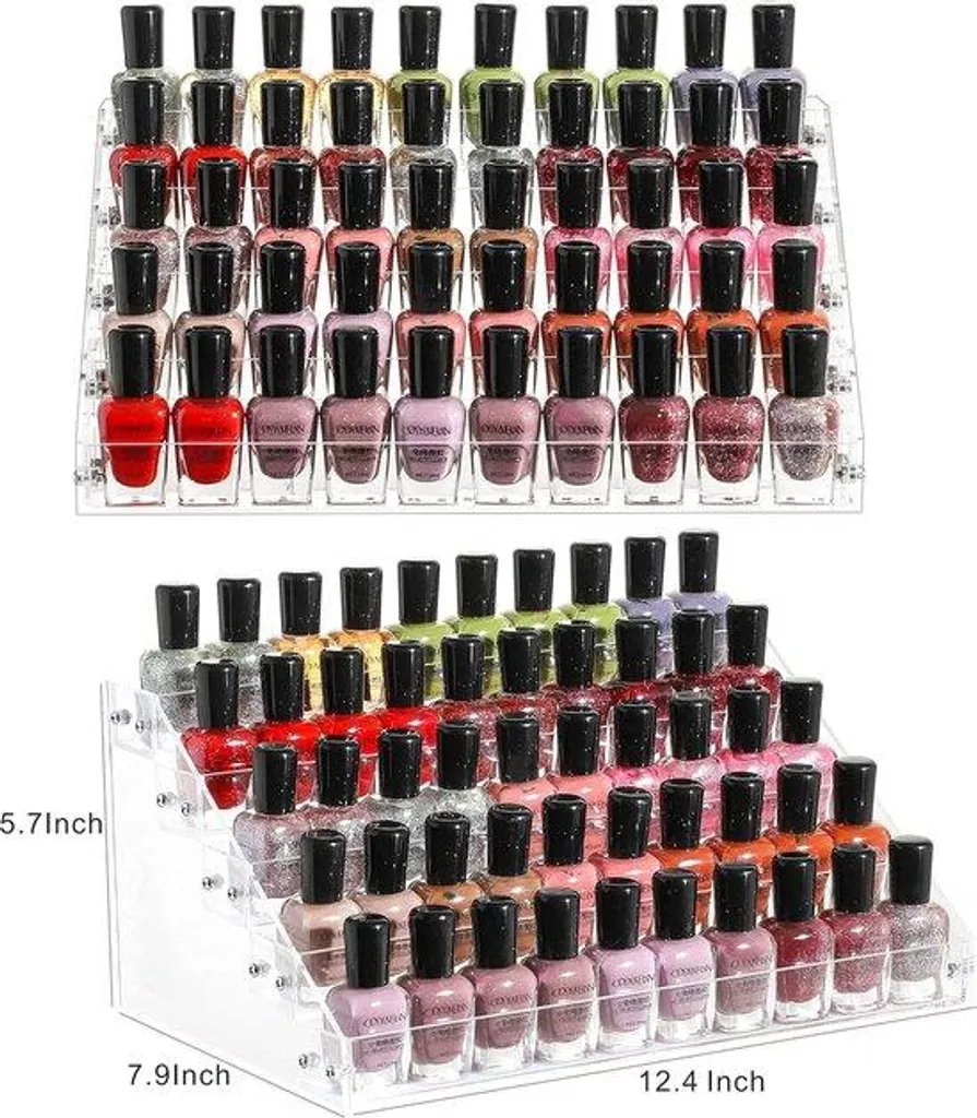 Présentoir vernis à ongles mural en acrylique - Support pour 50 Pièces