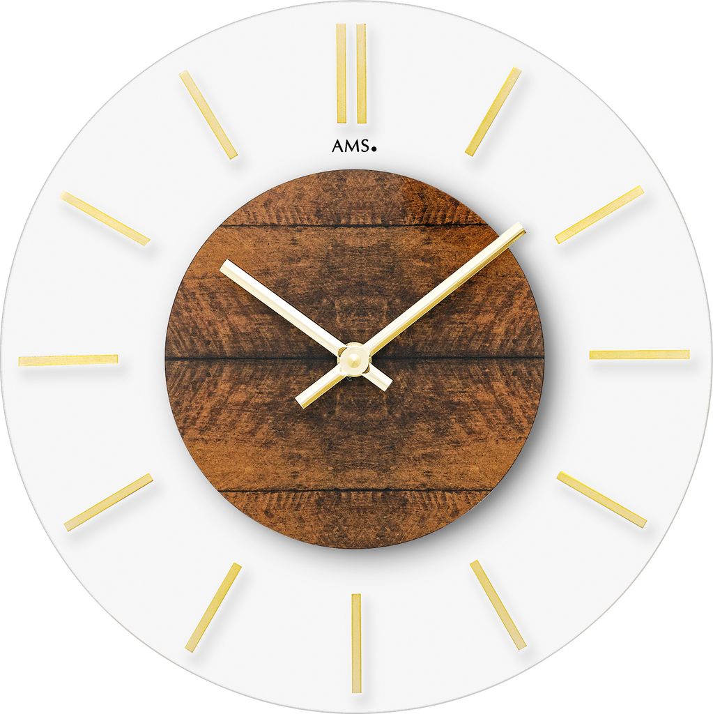 Wanduhr modern 30 x 30 x 4 cm - AMS Modell: 9661