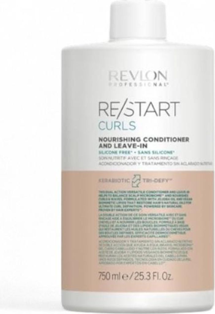 Revlon Professional Restart Curls Nourishing Conditioner and Leave-in pflegender Conditioner für lockiges Haar 750 ml