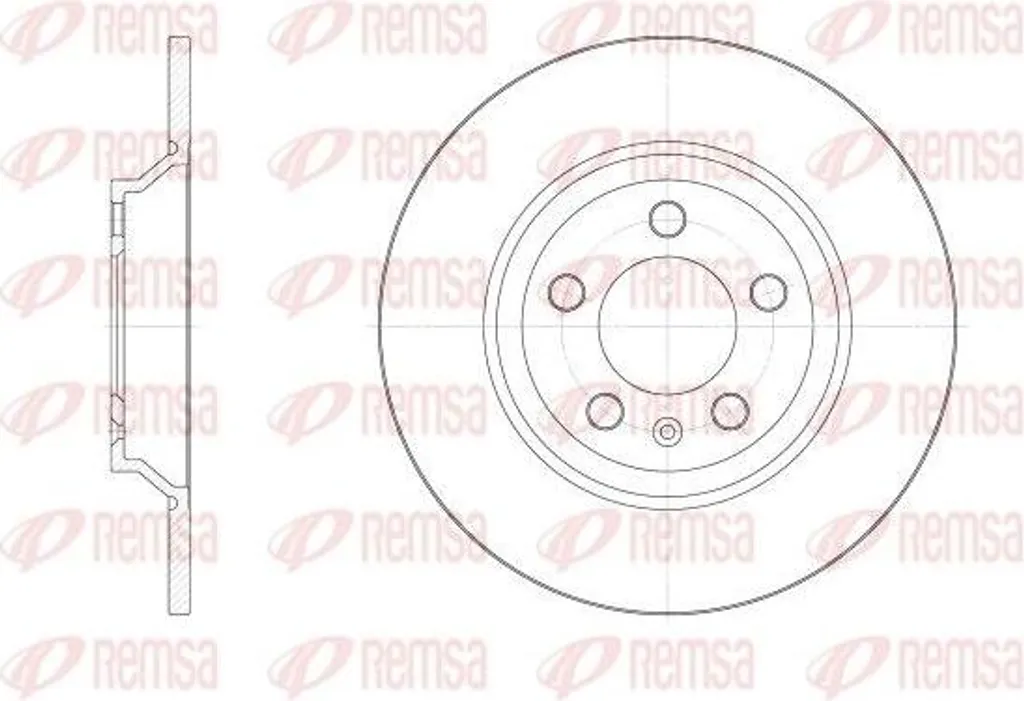 Disque de Frein Haute Qualité REMSA 62521.00 Compatible 2Q0615601G