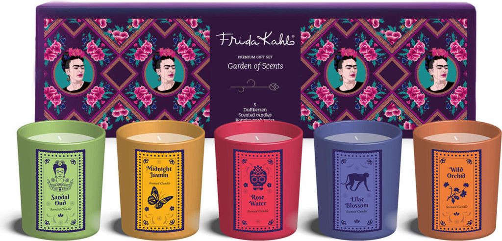 Duftkerzen Set Frida Kahlo Garden of Scents 5 x 45g Produktbild 