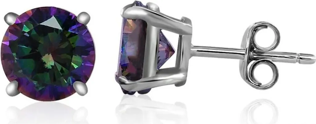 Puces d'oreilles en zircon brillant 8mm - Bijoux classiques chics
