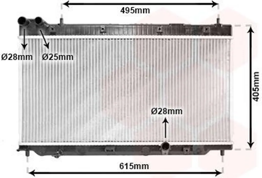 Radiateur moteur Van Wezel 25002206 idéal pour remplacement d'origine