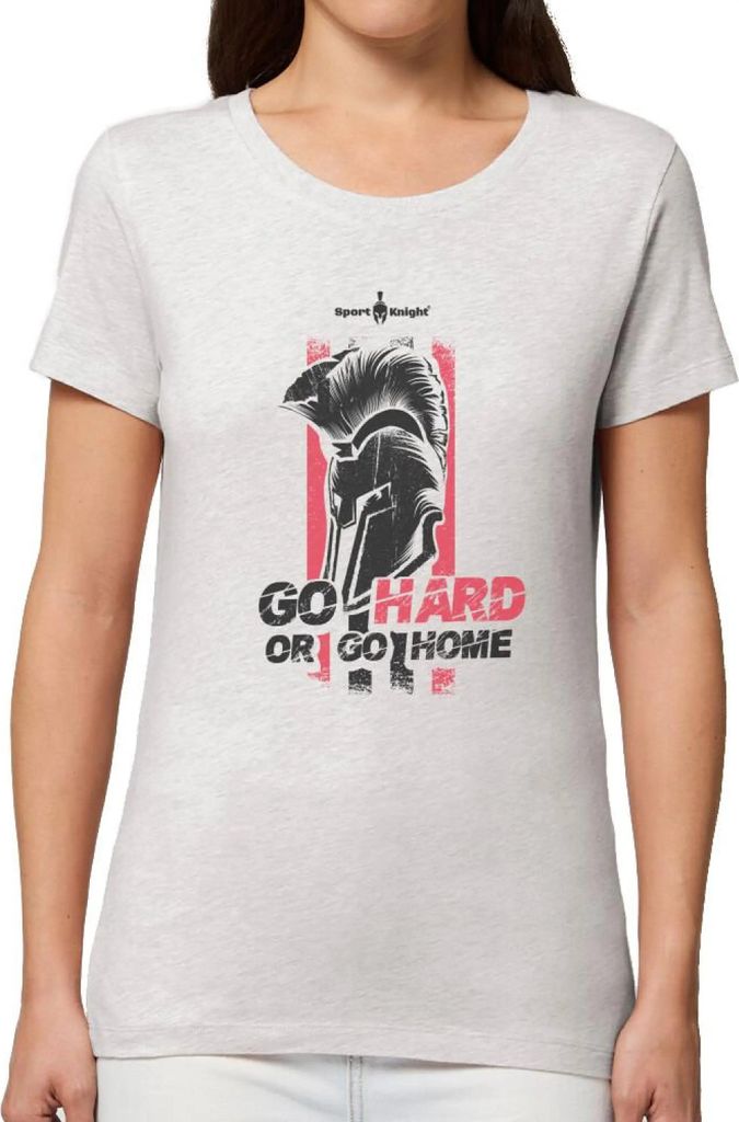 Sport-Knight Damen Fitness T-Shirt "Go Hard or Go Home" Organisch Premium