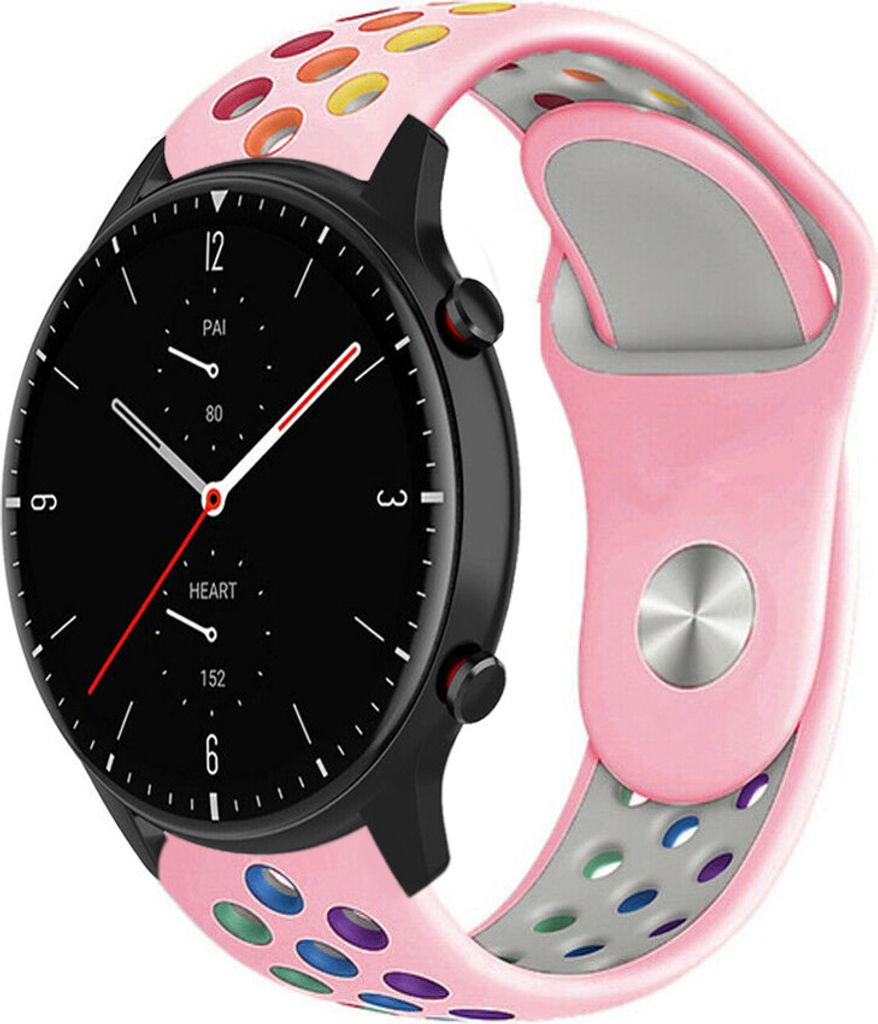 Strap-it Amazfit GTR 2 Sportarmband (Rosa bunt)