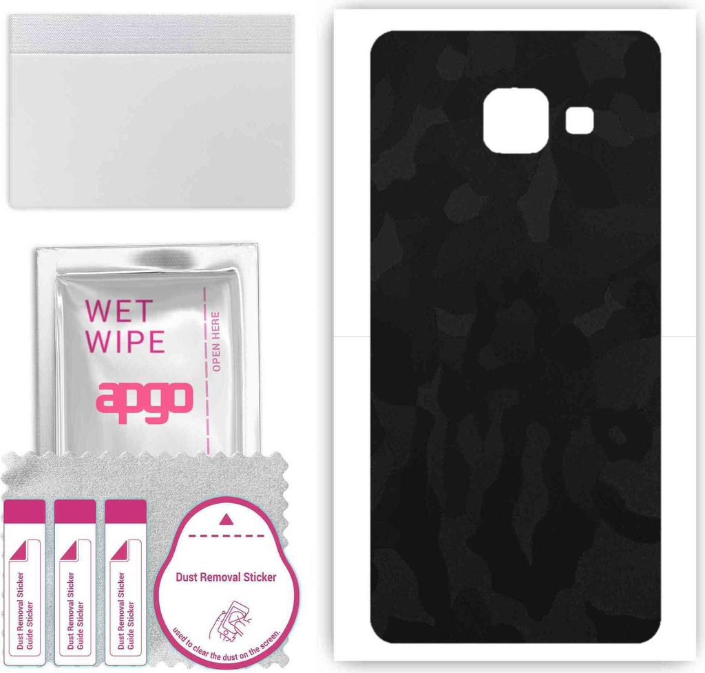 apgo Rückseite Schutzfolie, Skin, kompatibel mit Samsung Galaxy A3 2016 A310F, Hinten Displayschutzfolie aus Vinylfolie, kratzfest, einfache Monta...