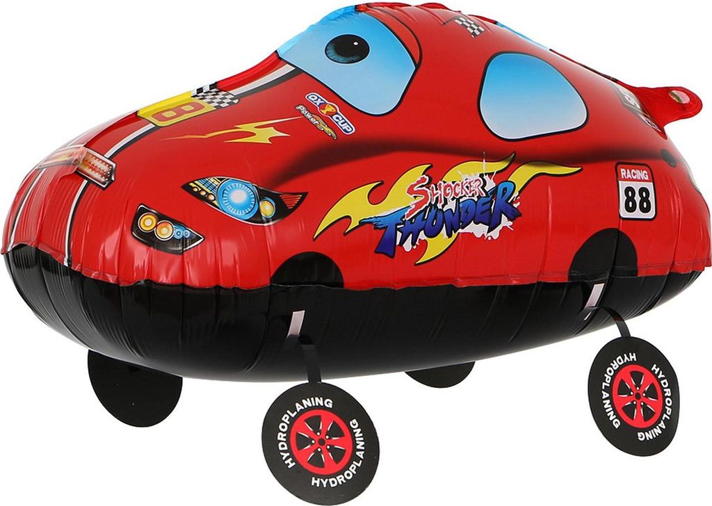 Pallone in foil Airwalker auto rosso, circa 58 x 43 cm Immagine del prodotto 